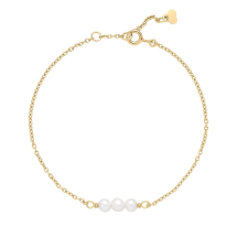 Armbånd med ferskvandsperler 4-4,5mm 16,5-18-19,5cm 333