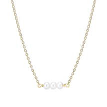 Collier med ferskvandsperler 4-4,5mm 42-45-48 cm 333