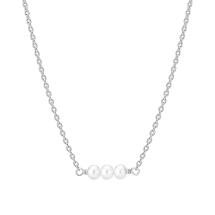 Collier med ferskvandsperler 4-4,5mm 42-45-48 cm 925