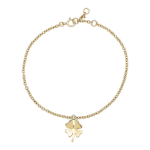 Armbånd med firkløver og zirkonia 17-18-19cm 333