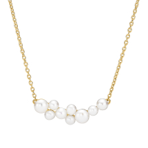 Collier med ferskvandsperler 3-3,5 x 4-4,5 x 5-5,5 mm 45-48 cm  333