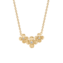 Collier blomst og zirkonia 45-48 cm  333