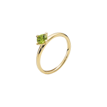 Ring med grøn peridot 5mm 333