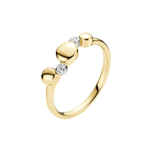 Ring 2 farvet med dimanter 2x0,02CT W.SI. 333
