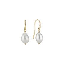 Ørehænger med barok ferskvandsperle 8-8,5mm 333