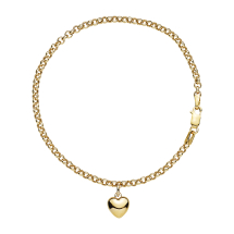 Armbånd ærte med hjerte 18,5cm 375