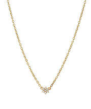 Collier vedhæng roset med diamanter 7x0,01ct. W.SI. 45-48cm 585