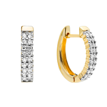 Creol med diamant 0,34ct. TC. SI2 Oval diameter 16mmx14mm 585