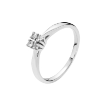 Ring med diamanter 0,12CT W.SI hvidguld 585