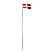 Nål med dansk flag 10,5x6,5mm 925