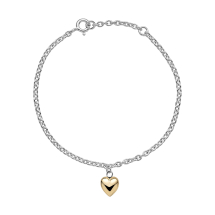Armbånd med hjerte 7x7mm 14-16mm 333/925