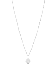 Marguerit collier 9mm hvid emalje 42-45cm 925