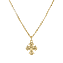 Collier med dagmarkors 10x9 mm 45 cm forgyldt 925