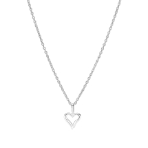 Collier åben hjerte 48 cm 925