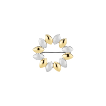 Broche blade 27mm forgyldt 925