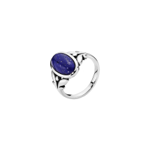 Ring med lapis lazuli oxyderet 925