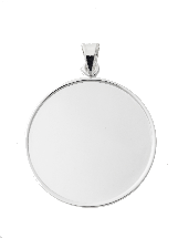 Vedhæng rund plade 22 mm i diameter 925