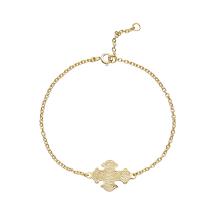 Armbånd med Dagmarkors 16X13mm 17-19cm forgyldt 925