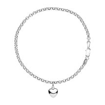 Armbånd ærte med hjerte 16-18cm 925