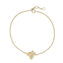 Armbånd blomst og diamant 0,07 ct 17-18-19 cm 333