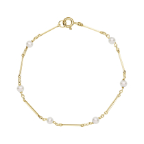 Armbånd pind og ferskvandsperle 4-4,5mm 19cm 333