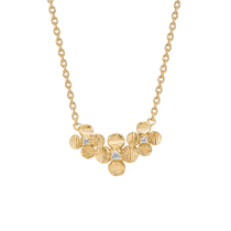 Collier blomst og zirkonia 45-48 cm  333