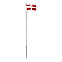 Nål med dansk flag 10,5x6,5mm 925