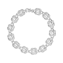 Armbånd med knude 9 mm 19 cm 925