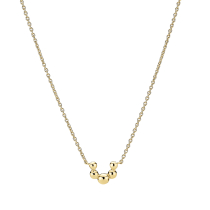 Collier med 5 kugler forgyldt 45cm 925