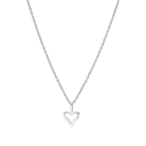 Collier åben hjerte 48 cm 925
