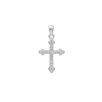 Vedhæng kors 18x13 mm med zirkonia 925