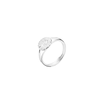 Marguerit ring 9mm hvid emalje 925