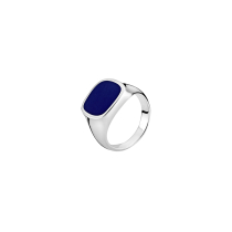 Ring med syntetisk lapis lazuli 14x15mm 925