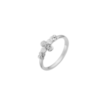 Ring blomst og zirkonia 925