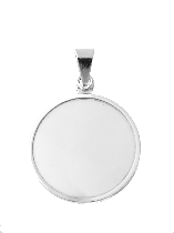 Vedhæng rund plade 17  mm 925