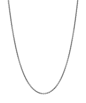 Rund anker kæde 40/70cm oxyderet 925