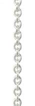 Rund anker kæde 60/45cm 925