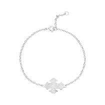 Armbånd med Dagmarkors 16X13mm 17-19cm 925