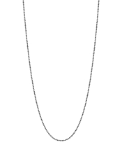 Facet kugle kæde 1,15mm 45cm sort rhodineret 925