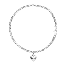 Armbånd ærte med hjerte 16-18cm 925