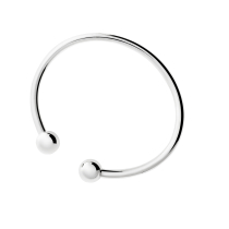 Armring 4mm med kugle for hver ende 10mm 925