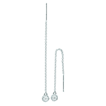 Marguerit ørehænger disko mikro 5mm med hvid emalje 925